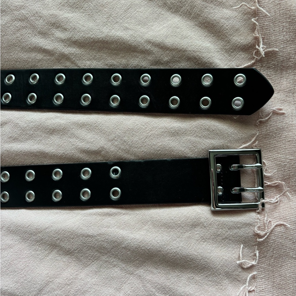 Urban Outfitters Black Belt with Silver Accents